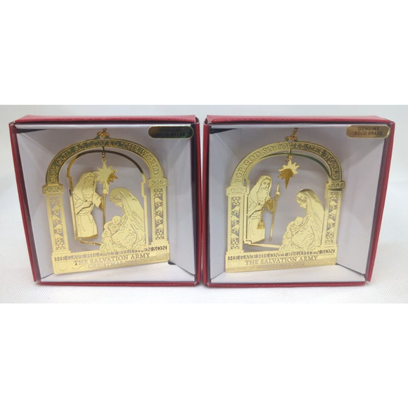 Two Nations Treasures The Salvation Army Christmas 2012 Solid Brass - Picture 1 of 5